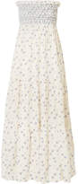 Thumbnail for your product : Vanessa Bruno Embroidered Printed Cotton-gauze Maxi Dress