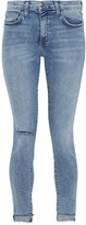 Thumbnail for your product : Current/Elliott Stiletto Cropped Distressed Mid-rise Skinny Jeans