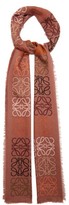 Thumbnail for your product : Loewe Anagram-jacquard Wool-blend Scarf - Brown Multi