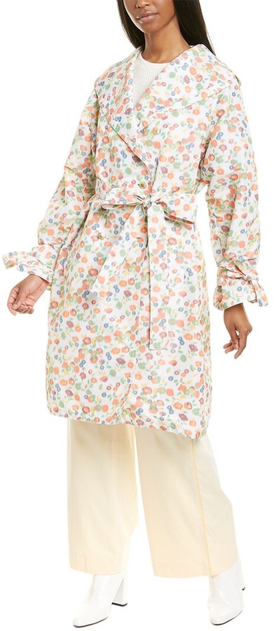 Tory Burch Taffeta Trench Coat