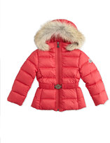 Thumbnail for your product : Moncler Girls' Angers Puffer Jacket with Fur Trim, Bright Pink