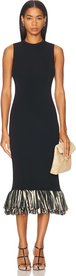 Simon Miller SIMONMILLER Boa Knit Raffia Dress in Black
