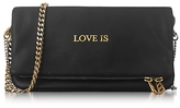 Zadig & Voltaire Black Leather Rock Words Foldable Clutch