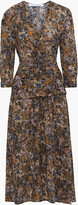 Thumbnail for your product : IRO Mauri Wrap-effect Printed Crepe De Chine Midi Dress