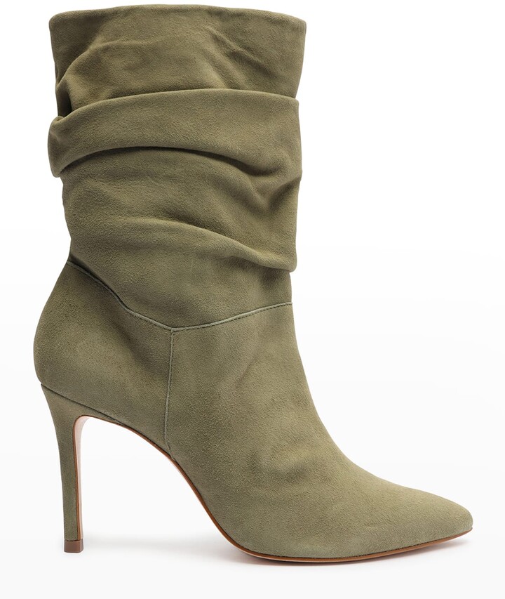 hunter green suede boots