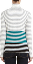 Thumbnail for your product : Jones New York Long Sleeve Striped Cotton Mock Neck Shirt
