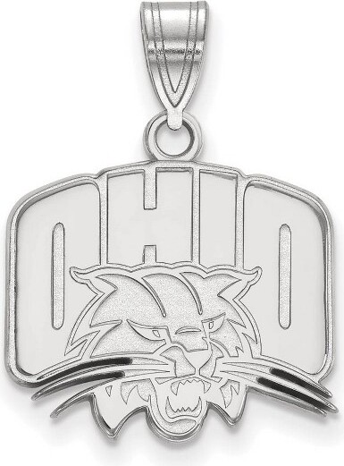 Black Bow Jewelry Co. BlackBowJewelrySterlingSilverOhioBobcatsNCAAMediumOhioMascotPendant
