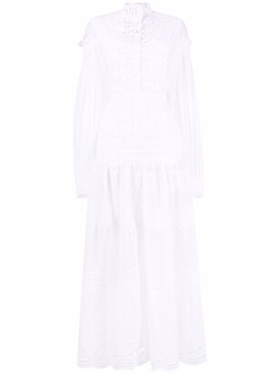 Ermanno Scervino Broderie Anglaise Cotton Maxi Dress