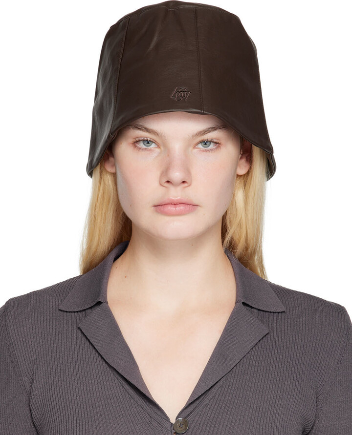 Low Classic SSENSE Exclusive Brown FauxLeather Bucket Hat ShopStyle