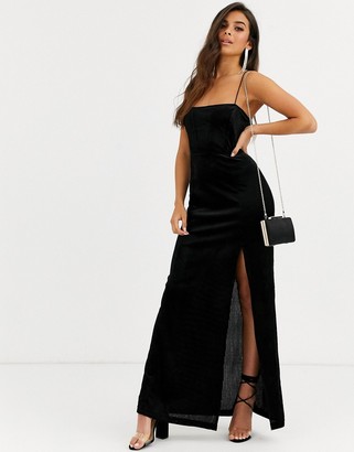 Free People All I Need maxi slip dress with thigh slit