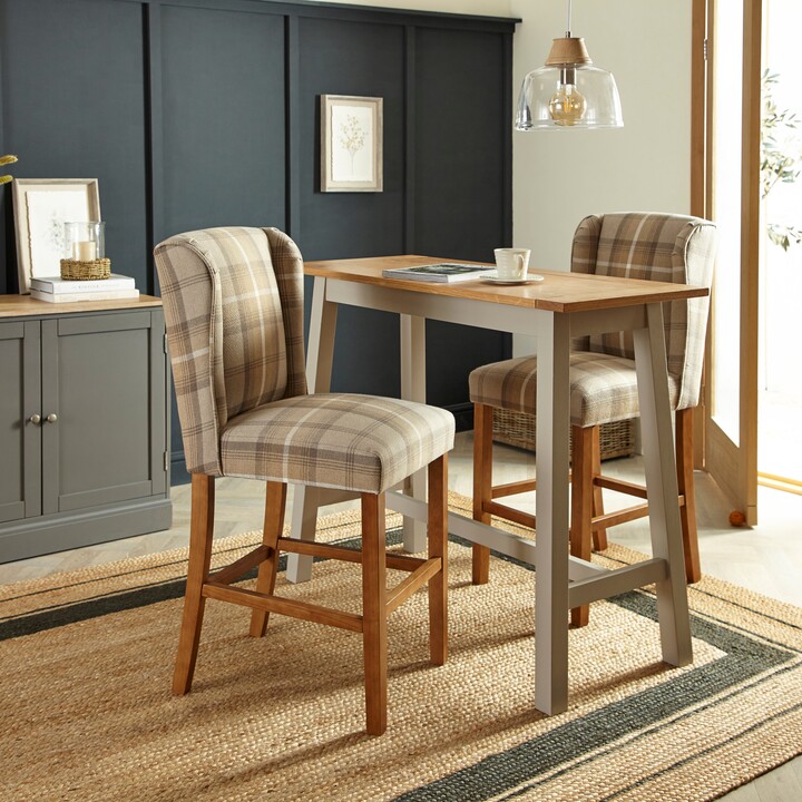 Dunelm Oswald Counter Height Bar Stool Brown/White ShopStyle