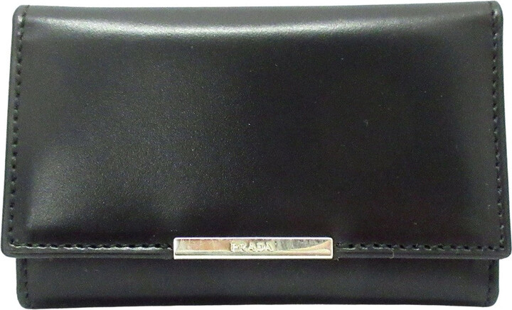 Prada Black Leather Wallet (Pre-Owned) - ShopStyle
