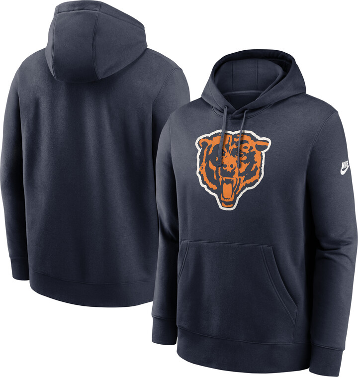 Men's Nike Navy Chicago Bears Rewind Club Logo Pullover Hoodie