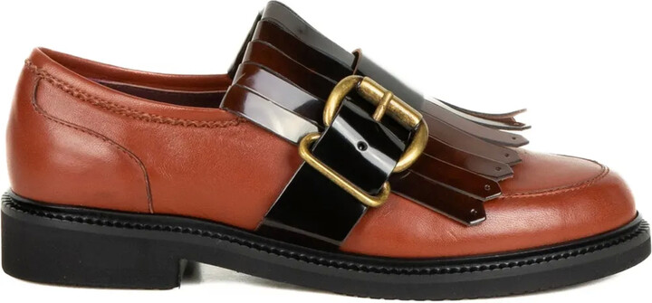 Viola Ricci Fringed-Buckle Loafers
