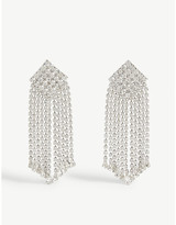 Thumbnail for your product : Alessandra Rich Crystal square drop earrings