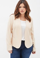 Thumbnail for your product : Forever 21 FOREVER 21+ Open-Front Blazer