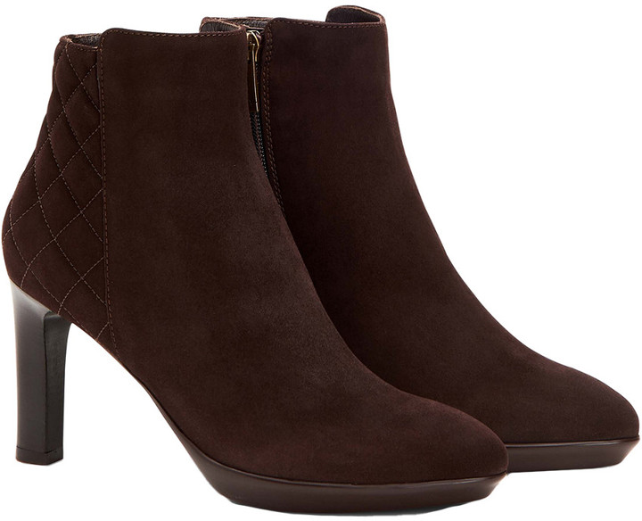aquatalia brown suede ankle boots