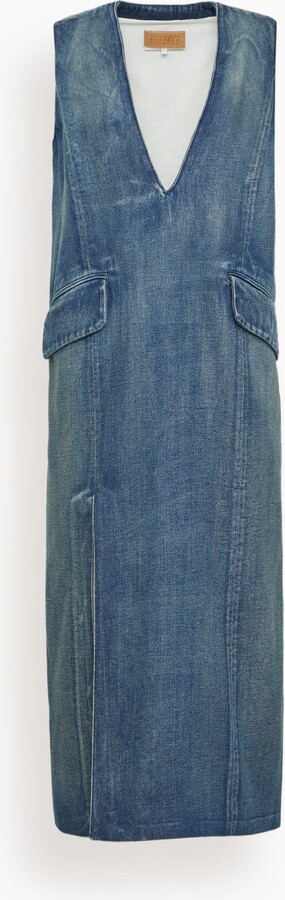 MM6 MAISON MARGIELA Maxi Dress in Denim Blue