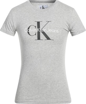 Calvin Klein Jeans Logo V Neck Tee - ShopStyle T-shirts