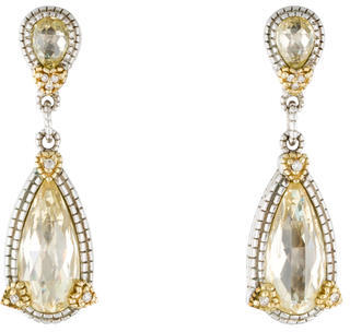 Judith Ripka Canary Crystal & Diamond Drop Earrings