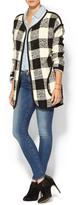 Thumbnail for your product : JOA Check Sweater Coat With Black Binding