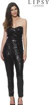 Thumbnail for your product : Lipsy Sequin Bandeau Jumpsuit