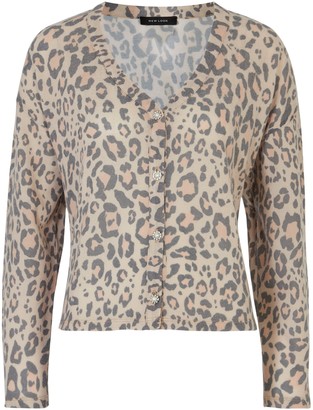 new look leopard cardigan