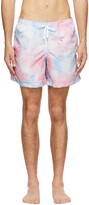 Thumbnail for your product : Bather Blue & Pink Tie-Dye Swim Shorts