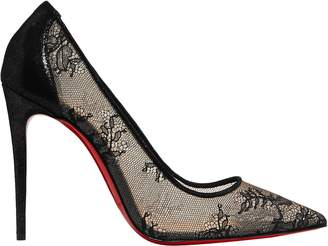 Christian Louboutin 554 100 Lace And Lame Pumps