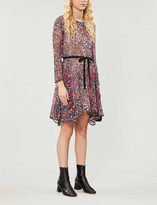 Thumbnail for your product : Maje Relana floral-print silk-crepe mini dress