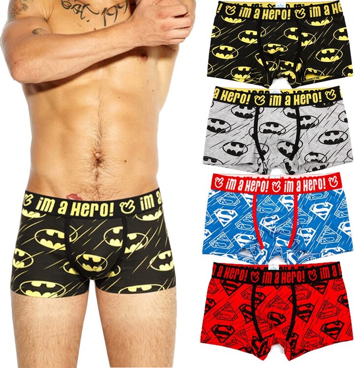 Andyshi Men S Underwear Boxers Superman Batman Cartoon Print Lovers