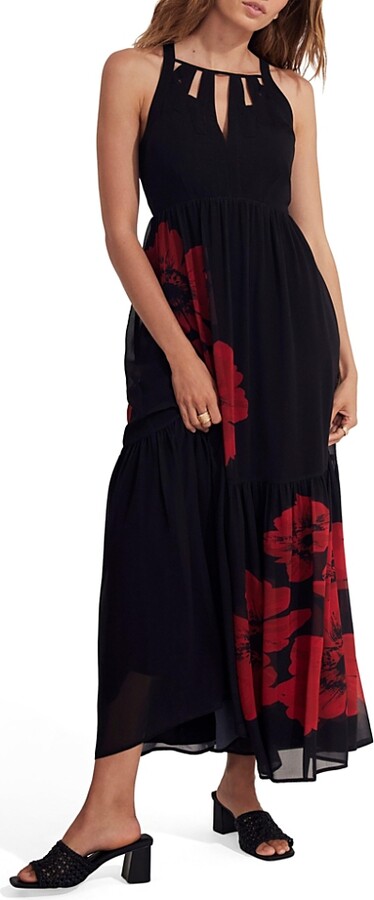 Mint Velvet Women's Floral Keyhole Maxi Dress