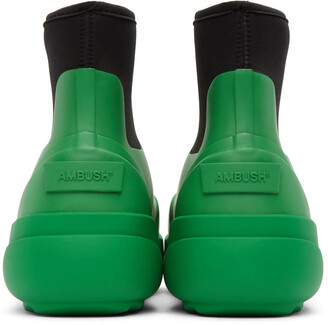 Ambush Green Rubber Chelsea Boots