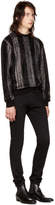 Thumbnail for your product : Saint Laurent Black Striped Glitter Sweatshirt