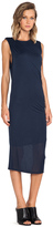 Thumbnail for your product : Heather Asymmetrical Drape Midi Dress