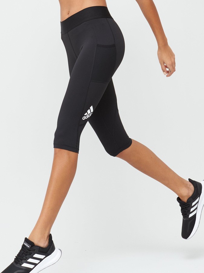 adidas Alphaskin Sport Capri Leggings Black - ShopStyle Activewear