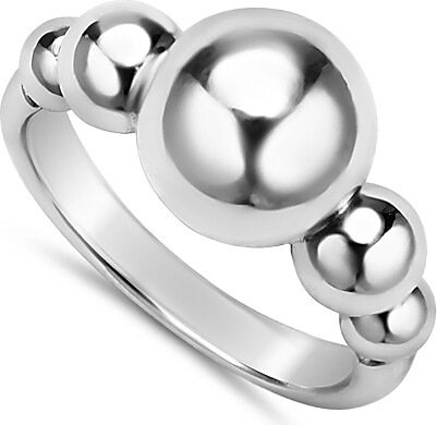 Lagos Sterling Silver Caviar Bubbly Beaded Ring