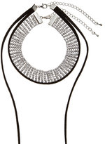 Thumbnail for your product : alexia crawford Silver-Tone & Black Layered Choker