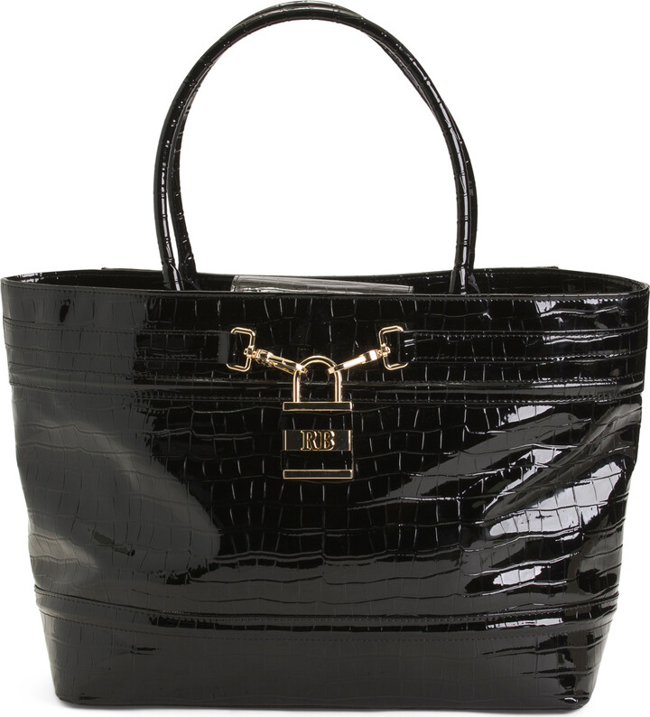 Roberta Biagi Made In Italy Leather Tote With Front Lock ShopStyle