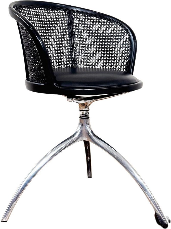 Paolo Rizzatto Rizzatto Alias 901 Young Lady Chair W/ Black Seat & Cane Aluminum Frame