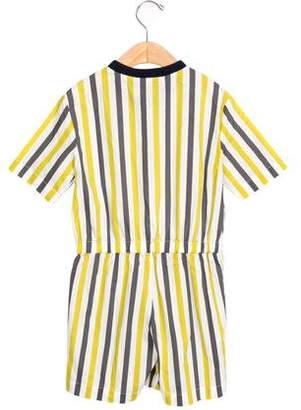 Marni Girls' Striped Short Sleeve Romper w/ Tags