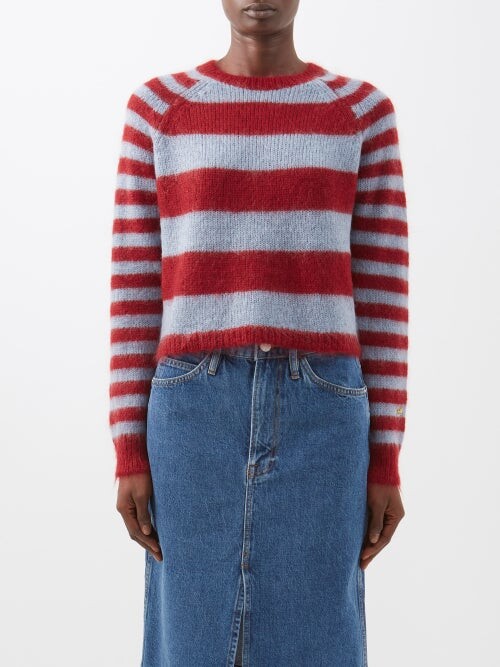 SUGARHILL 21AW MOHAIR LOOSE STRIPE KNIT rotechonline.com