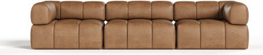 Everest - Modern Brown Leather Modular Sectional Sofa