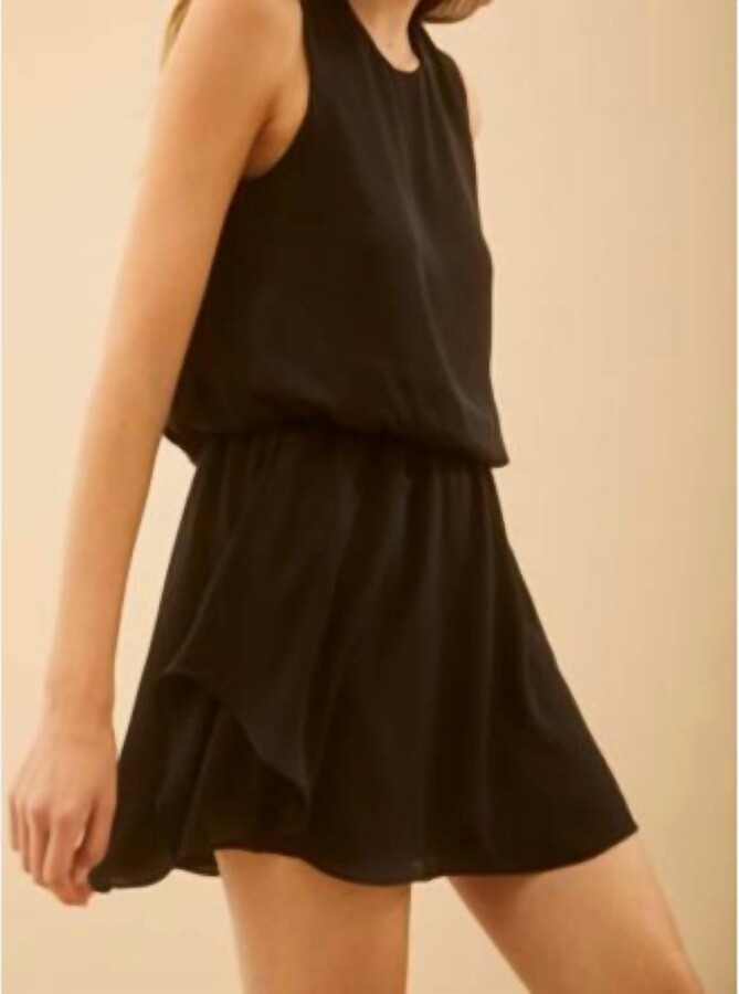 Krisa Layered Skirt Mini Dress in Black ShopStyle