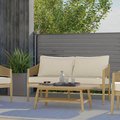 Lark Manor Bayshore - Outdoor Coffee Table - Light Teak