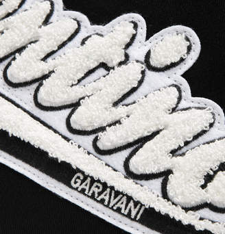 Valentino Garavani Rookie Leather-Trimmed Appliquéd Canvas Backpack