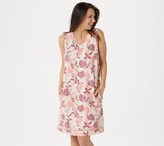 Thumbnail for your product : Denim & Co. French Terry Printed V-Neck Beach Dress
