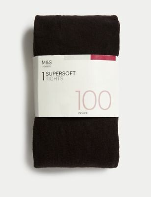 M&S Collection 100 Denier Supersoft Opaque Tights - ShopStyle Hosiery