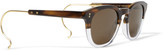 Thumbnail for your product : Illesteva Square-Frame Two-Tone Acetate and Metal Sunglasses