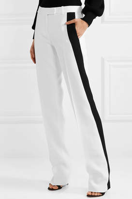 Michael Kors Collection - Striped Stretch-crepe Wide-leg Pants - White